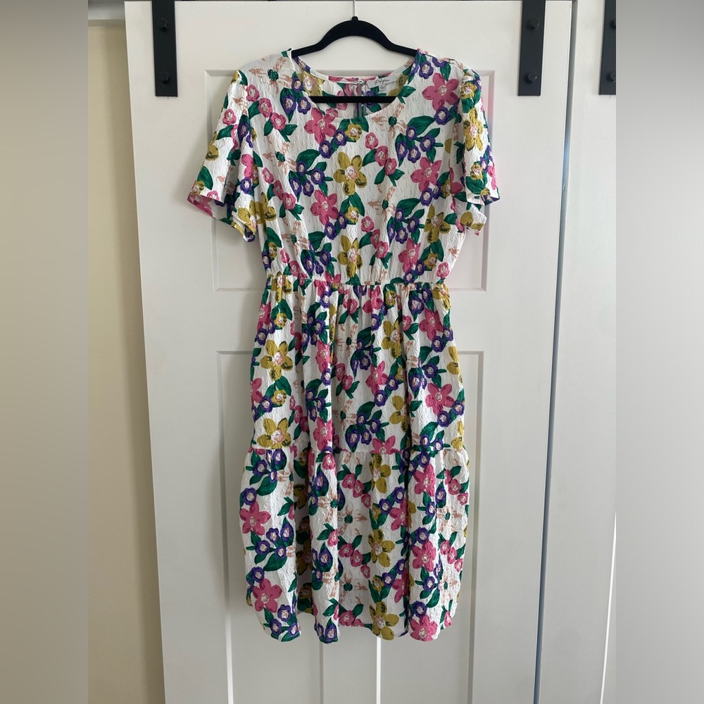 Polagram Floral Midi Dress